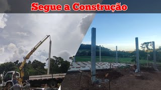 Segunda parte da construção do Barracão pré moldado [upl. by Weissman906]