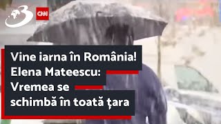 Vine iarna în România Elena Mateescu Vremea se schimbă în toată țara [upl. by Orton]