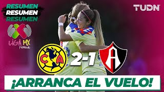 Resumen y goles  América 21 Atlas  Liga Mx Femenil  CL2024 J1  TUDN [upl. by Montgomery]