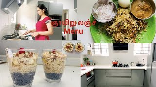 Sunday breakfast to lunch routine vlogHyderabadi chicken dum Biriyani recipesemiya custard recipe [upl. by Airitac]