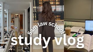 5am studying routine 📚 law school study vlog productive days living alone in Copenhagen [upl. by Enyamart]