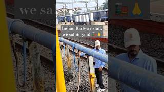 Thanks Indian Railway staff for everything you do 🚂 A big salute 🙏 olekkettu shortstrending [upl. by Ignaz]