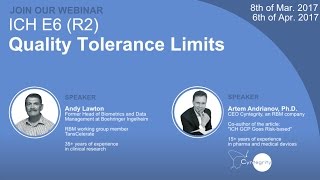 Quality Tolerance Limits QTLs  ICH E6 R2  Andy Lawton [upl. by Ycnan]