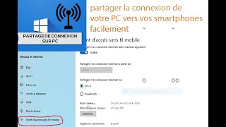 Comment partager la connexion du PC avec les smartphones sans câble ni logiciel [upl. by Kamat]