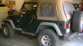 Jeep Wrangler manual window regulator replacement 19972006 [upl. by Sosanna]