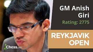 Reykjavik Open GM Anish Giri Gives Commentary [upl. by Llenwad]