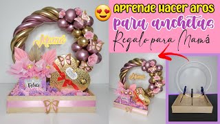 COMO HACER AROS PARA TUS ANCHETAS 😍ARREGLO CON CHOCOLATES FERRERO PARA MAMA [upl. by Yhtorod]