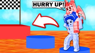 🦄 Carrying My BEST FRIEND SUNNY To The FINISH In Teamwork Obby 🦄Roblox [upl. by Martin]