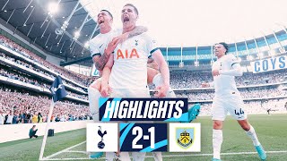 TOTTENHAM HOTSPUR 21 BURNLEY  PREMIER LEAGUE HIGHLIGHTS  VAN DE VEN SCORES THE WINNER [upl. by Einnep522]