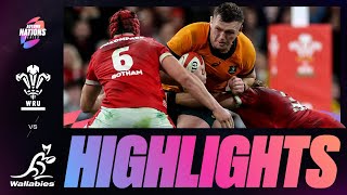 HIGHLIGHTS  WALES V AUSTRALIA  AUTUMN NATIONS SERIES [upl. by Naujid738]