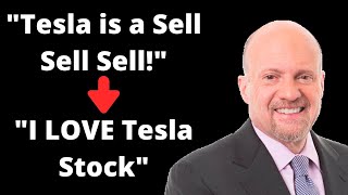 Exposing CNBC Jim Cramers View On Tesla Once Bear Now Bull [upl. by Blayze]