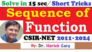 Sequences of Functions  CSIR NET 2011 to 2024  Fully Short Cut Tricks [upl. by Aremmat]