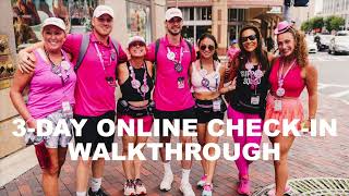 2024 Susan G Komen 3Day Online CheckIn Walkthrough [upl. by Lenor]