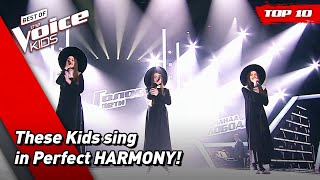 Perfectly HARMONIZED Performances in The Voice Kids 😇  Top 10 [upl. by Avron]