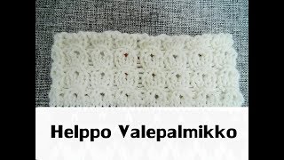 Helppo Valepalmikko  Joustinneule  Neulonta [upl. by Enelrad889]