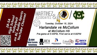 Volleyball Harlandale vs McCollum at McCollum HS 101524 [upl. by Ysnil544]