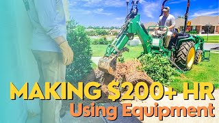 Using a Backhoe to Rip Out Shrubs in 20 Mins [upl. by Oeramed653]