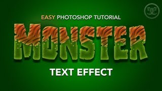 Easy Photoshop Tutorial Monster Text Effect [upl. by Kabab580]