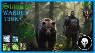 ESO Stamina Warden 1369k DPS Build Update 43 PS 5 EU [upl. by Nerrej]