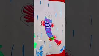 Mithila painting fish viral video trending song like this video and subscribe [upl. by Ahsiugal]