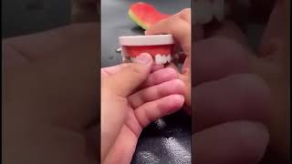 False teeth Molder Repair Gap Tooth🦷beadrepaircheapsavemoneyfillfixtooth [upl. by Wittie318]