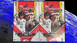 TWO Hobby Boxes 2023 BOWMAN NEW MLB Baseball Cards [upl. by Freddy589]