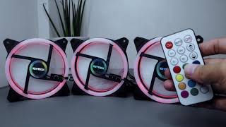 Keytech STORM X3 RGB FAN with Remote Control Demo Video  JCPCHUB [upl. by Sew]