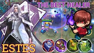 THE BEST HEALER GAMEPLAY ESTES  BUILD TOP 1GLOBAL ESTES  MLBB [upl. by Chaille]