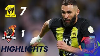 AL ITTIHAD vs AL WEDHA  Match Highlights amp Goals  Saudi Pro League  Karim Benzema Hattrick [upl. by Rosanna976]