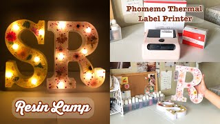 How To Make Resin Lamps  Unboxing Phomemo Thermal Label Printer [upl. by Uttasta]