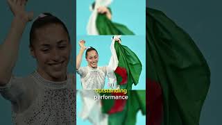 Algerian Teen Kaylia Nemour Makes History with Uneven Bars Olympic Gold paris2024 algeria gold [upl. by Saba]