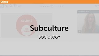 Subculture  Sociology  Chegg Tutors [upl. by Idnerb]