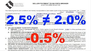 What If Seller Payment to Buyers Broker is LESS than Buyers Agent Commission in the Rep Agreement [upl. by Notgnilra]