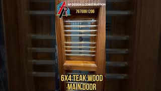 6x4 TEAK WOOD MAIN DOOR teakdoor interiordesign house decorbangalore builder construction [upl. by Aimil]