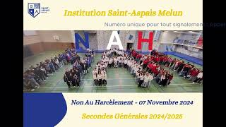 Non Au Harcèlement  Institution SaintAspais Melun [upl. by Notnirb269]