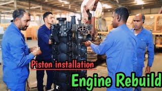 Man trock engine piston fitting  Diesel engine rebuild [upl. by Westley635]