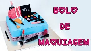 Bolo de Maquiagem  Como Fazer Bolo de Maquiagem  How To Make a Makeup Cake  Cakepedia [upl. by Cosenza]