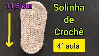 68 pontos115 cm Solinha de crochê para sapatinho de bebê [upl. by Alf]