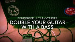 Double your guitar as a bass with an Octave pedal and AB Pedal [upl. by Odrick]