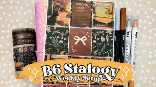 B6 Stalogy Notebook Planner Plan with Me  New Weekly amp Daily Layout  Simply Gilded Subscription [upl. by Orsay903]