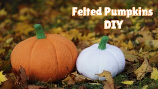 DIY Wool Felt Pumpkins  Cozy Fall Decor Tutorial [upl. by Amisoc]