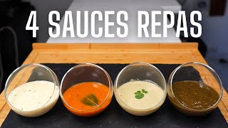 4 DELICIEUSES SAUCES EXPRESS POUR VOS REPAS VIANDES amp ACCOMPAGNEMENTS [upl. by Goldwin791]