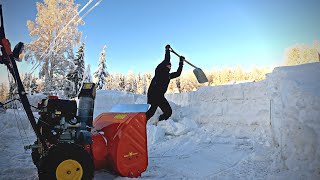 Snow Blowers Challenge  Clearing my neighbors driveway [upl. by Goode]