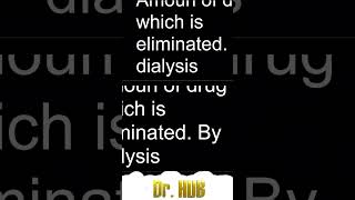 Dialyzable drugs  part 1 [upl. by Ecart]