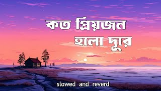 কত প্রিয়জন হলো দূরে  slowed and reverd  Bangla Lofi Song [upl. by Nalra]