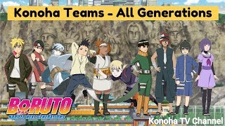 Konoha Teams  All Generations Update Borutos Era [upl. by Ellehsat]