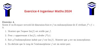 Solution de lExercice 4 du Concours Eamac Niveau Ingenieur 2024 [upl. by Elodea]