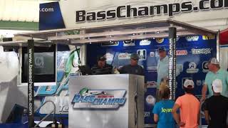 JD Batten checks out the weighin at the Bass Champs Texas ShootOut billed as the richest team to [upl. by Aicil]