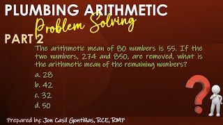 Part 2 Plumbing Arithmetic  Problem Solving  Master Plumber Exam Refresher  JON GONTIÑAS [upl. by Hescock]