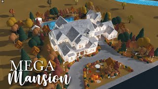 MEGA MANSION BLOXBURG SPEEDBUILD WITH GUEST HOUSE AND POOL [upl. by Rheba]